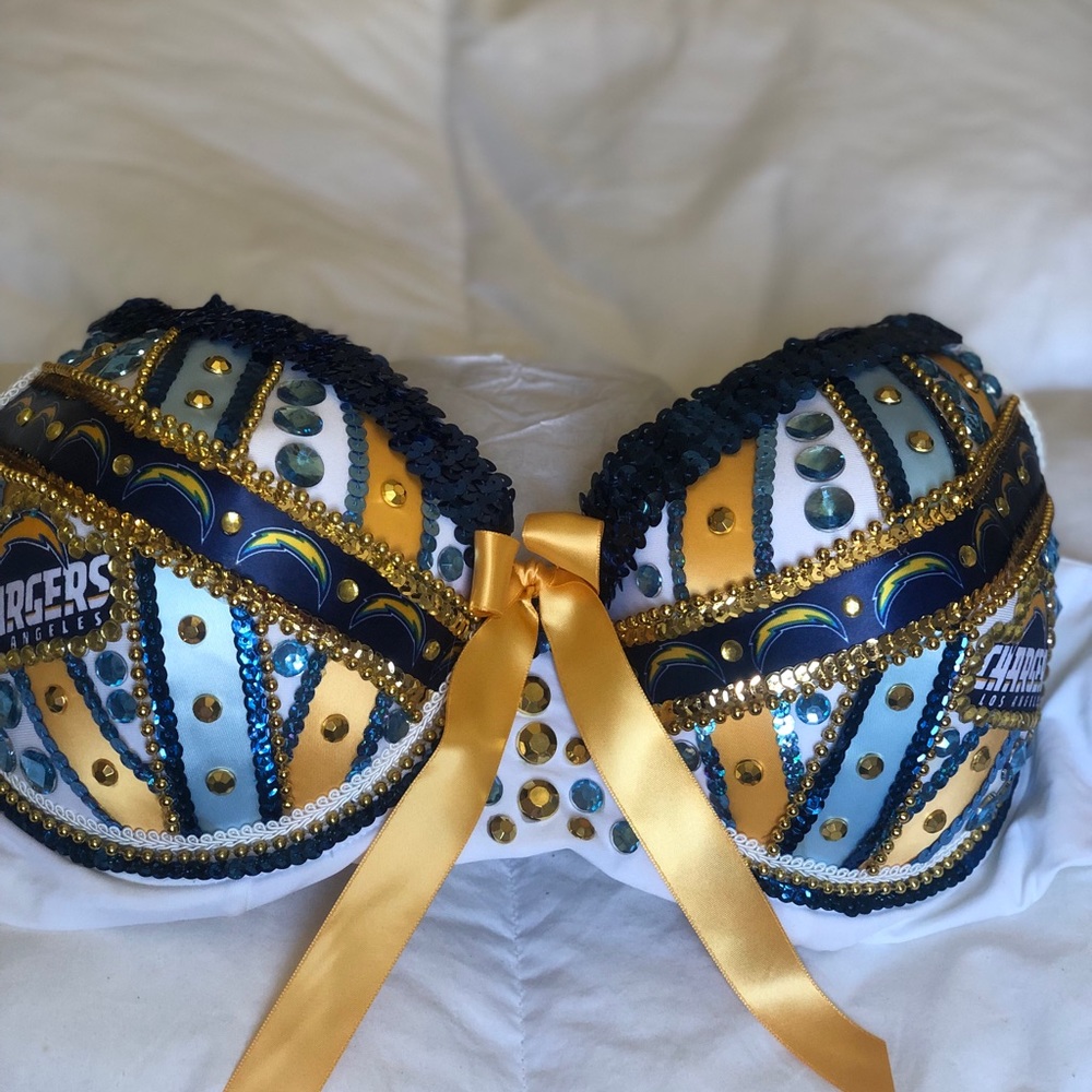 BadAss LA Chargers Bling Bra